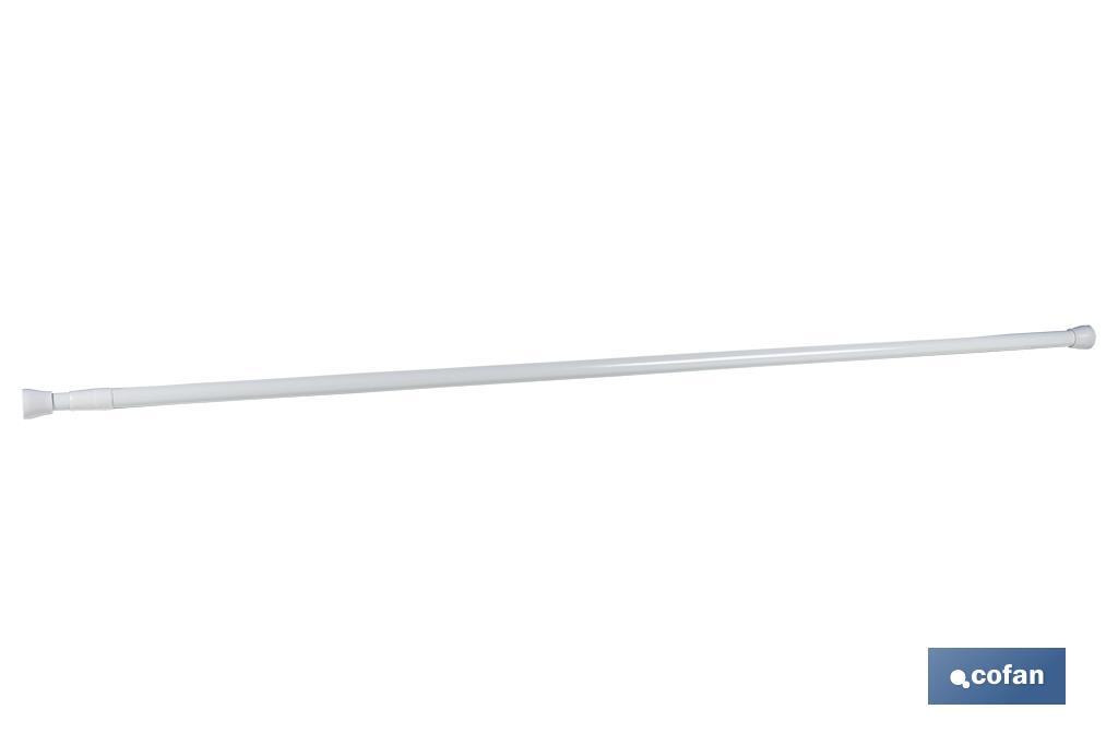 BARRA CORTINA EXTENSIBLE (PRESIÓN) MODELO WHITE 91-137cm (PACK: 1 UDS)