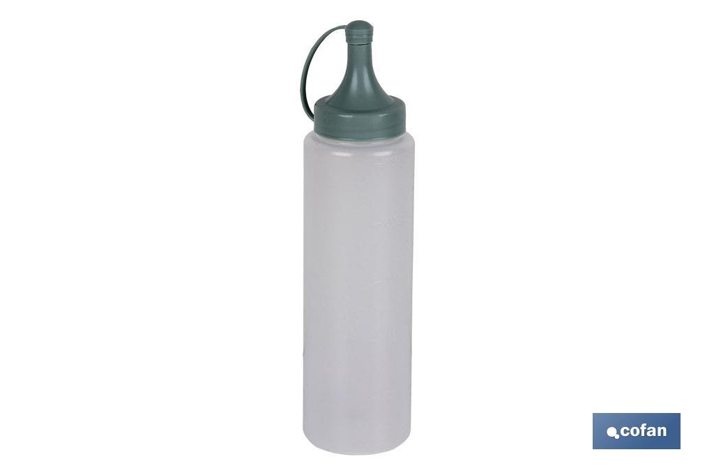 Botella aceitera | Modelo Albahaca | Botella para Salsas o Aceites| Botella Exprimible de Plástico | Color verde agua