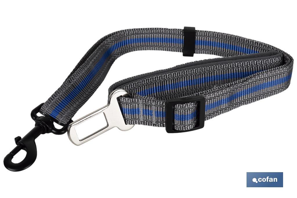 Cinturón de Seguridad de Coche para Perros | Medidas: 114 x 2,4 cm | Fabricado en Poliéster y Metal