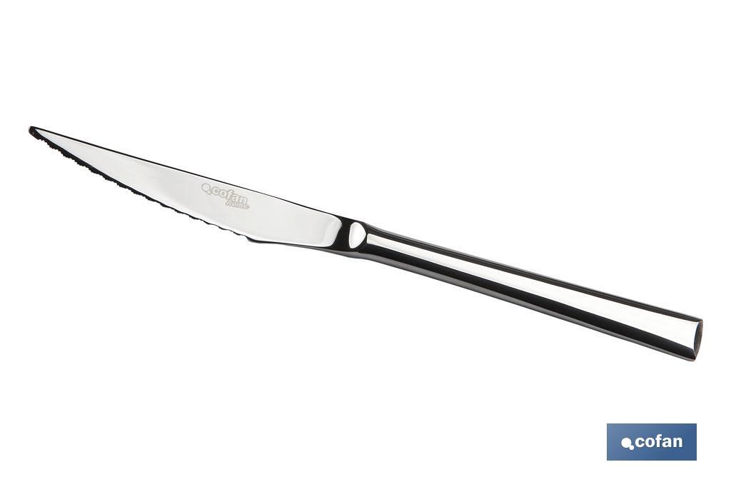 Cuchillo de carne | Modelo Bari | Fabricado en Acero Inox. 18/10 | Blíster o Pack