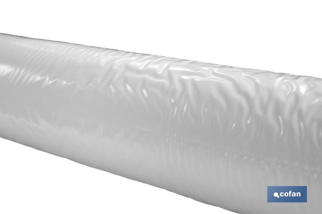 Protector de mesa | Medidas: 1,40 x 50 m | Material  PVC | Color blanco | Modelo Pureza