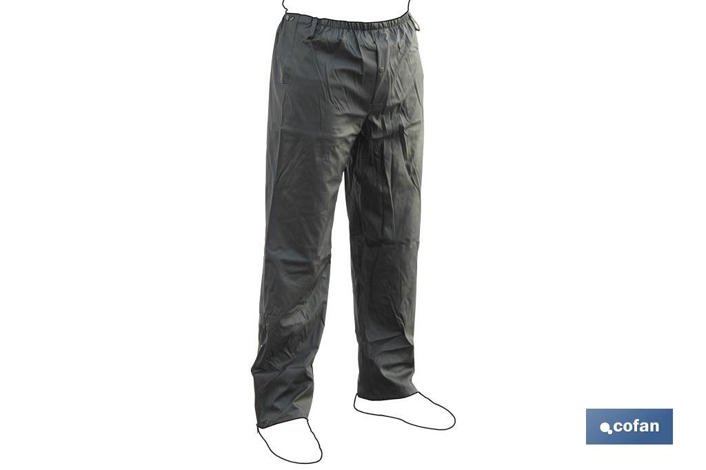 Pantalón de Agua | Color Verde | Fabricado en PU y PVC | Resistente, Flexible y Cómodo