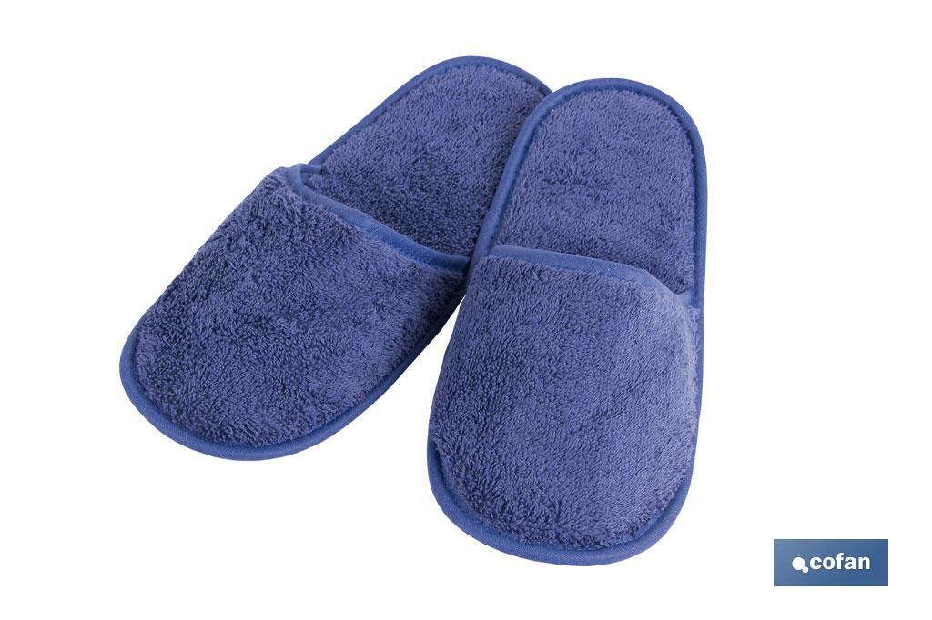 Zapatillas de Baño | Modelo Marín | Color Azul Marino | 100 % Algodón | Gramaje 500 g/m² | Talla M o L